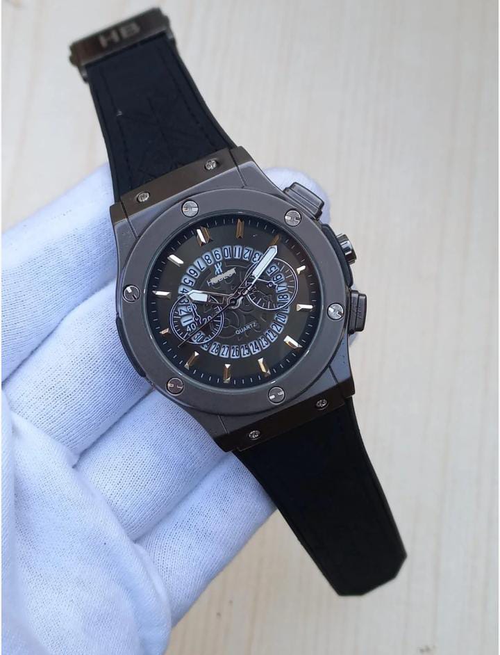 Hublr Watch with Master Lock And Date Working Premium Quality (Perfect Gift For Men)